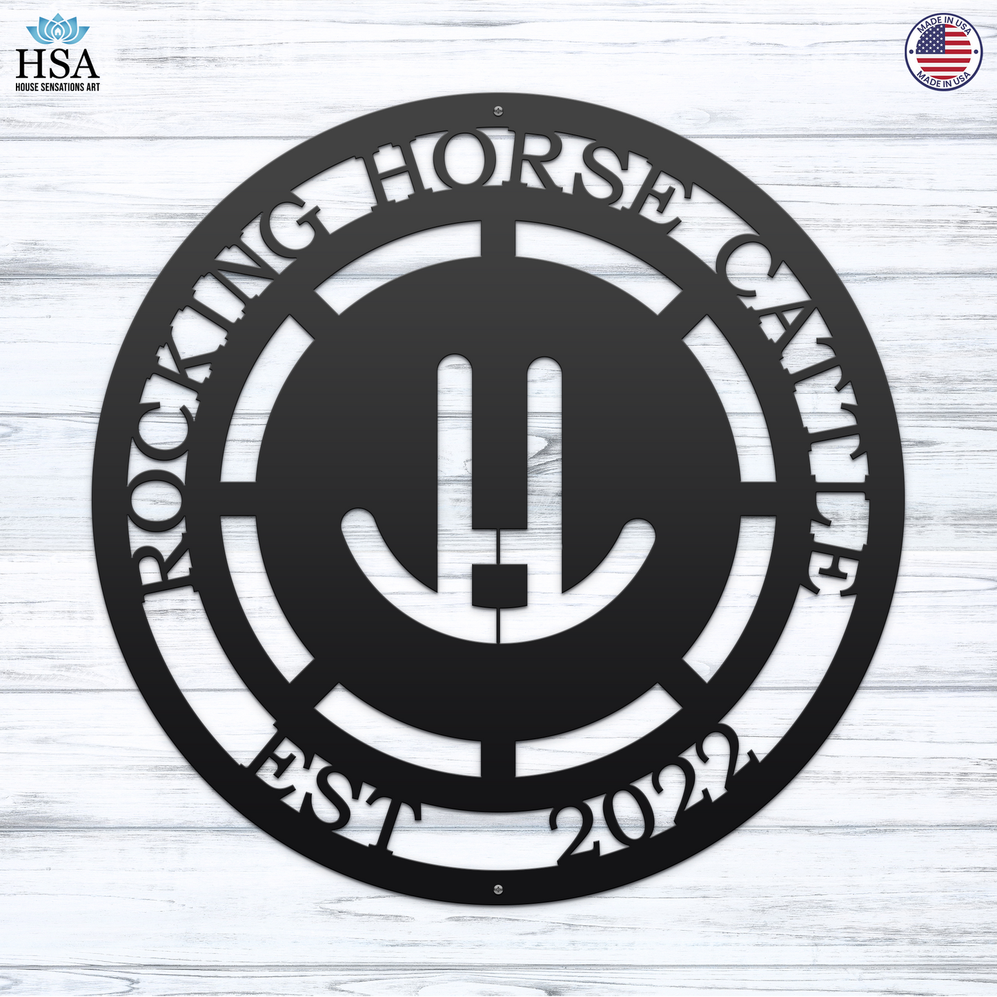 Your BRAND Custom Metal Sign – Simple Farm Brand or Silhouette Image