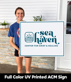 Custom Business Sign,  Aluminum Composite UV Printed Outdoor Storefront Sign