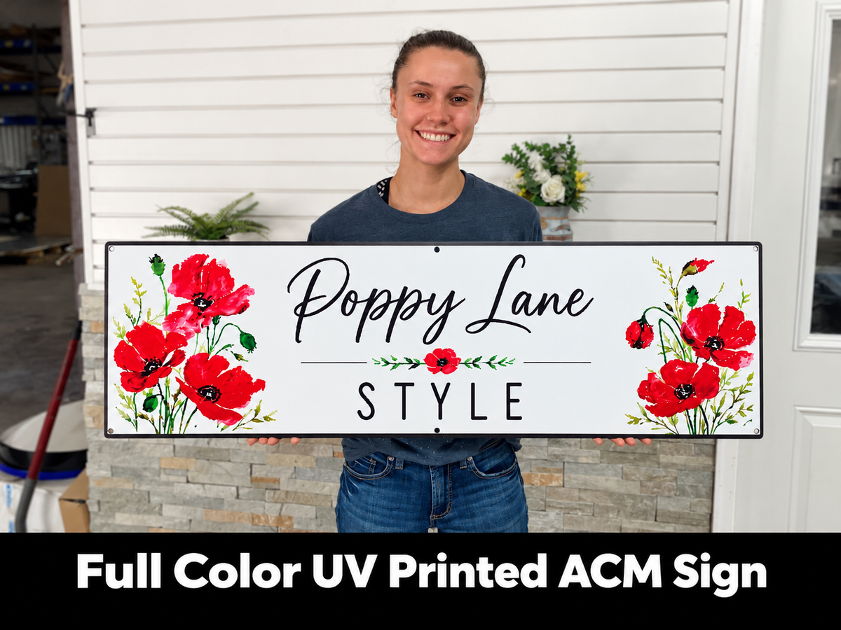Custom Business Sign,  Aluminum Composite UV Printed Outdoor Storefront Sign