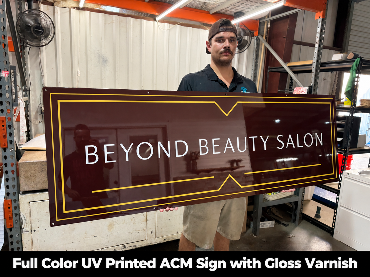 Custom Business Sign,  Aluminum Composite UV Printed Outdoor Storefront Sign