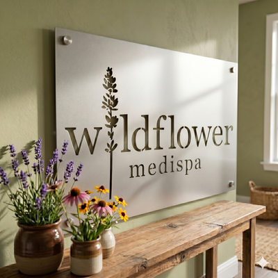 Custom Laser Cut Logo Sign for Business | Storefront & Office Wall Decor Sign