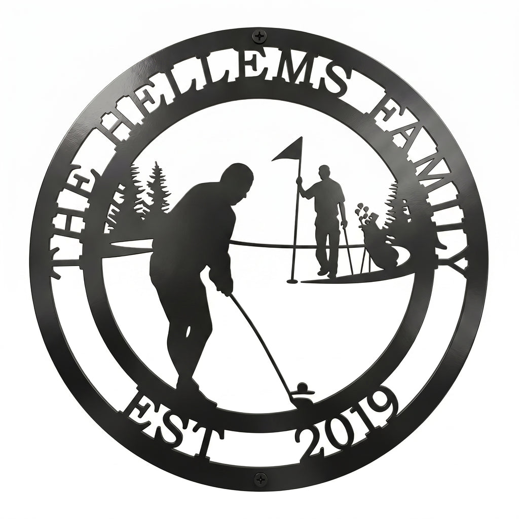 Personalized Golf Wall Art for Homes, Offices & Clubhouses Custom Golf Metal Sign, Golfer Gift Idea, Sports Decor - TTS