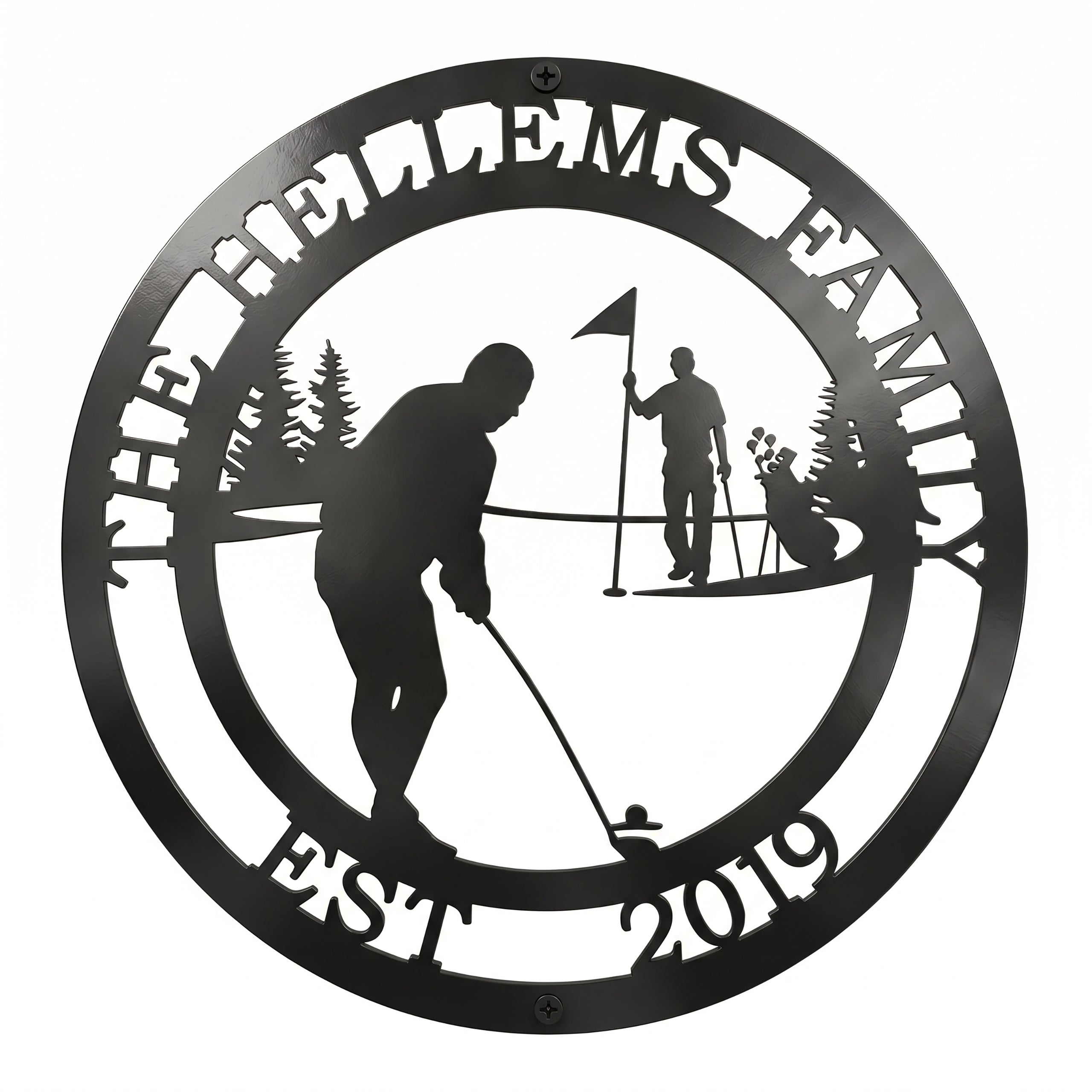 Personalized Golf Wall Art for Homes, Offices & Clubhouses Custom Golf Metal Sign, Golfer Gift Idea, Sports Decor - TTS