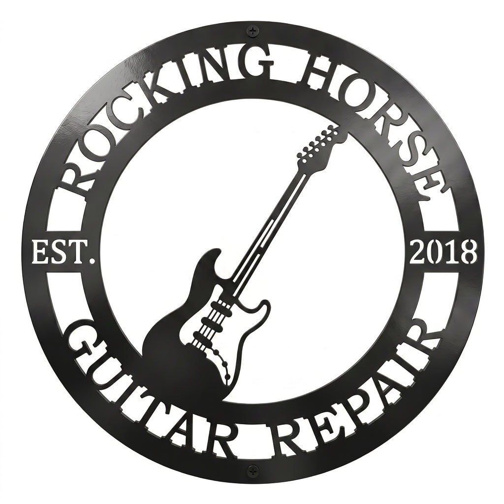 Personalized Guitar Wall Art for Music Lovers & Rock Spaces Custom Electric Guitar Sign, Music Room Decor, Band Gift Idea - TTS