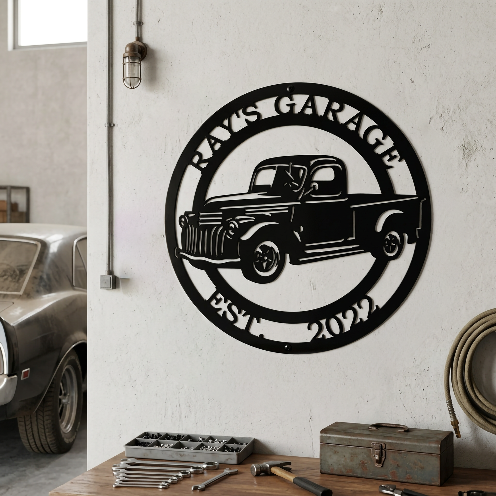 Custom Chevy Metal Signs – Vintage Truck Garage Wall Decor