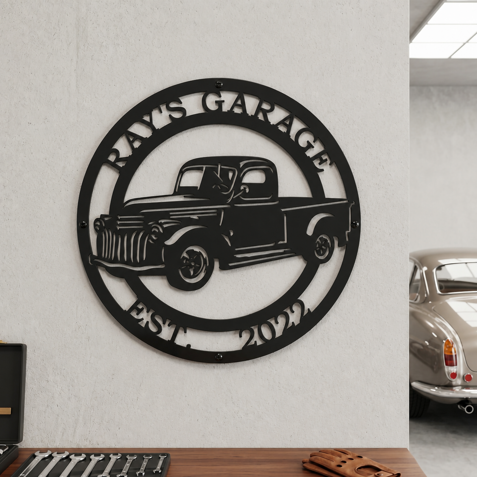 Custom Chevy Metal Signs – Vintage Truck Garage Wall Decor
