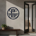 Personalized Family Monogram Metal Wall Decor  Custom Entryway & Wedding Gift