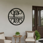 Personalized Family Monogram Metal Wall Decor  Custom Entryway & Wedding Gift