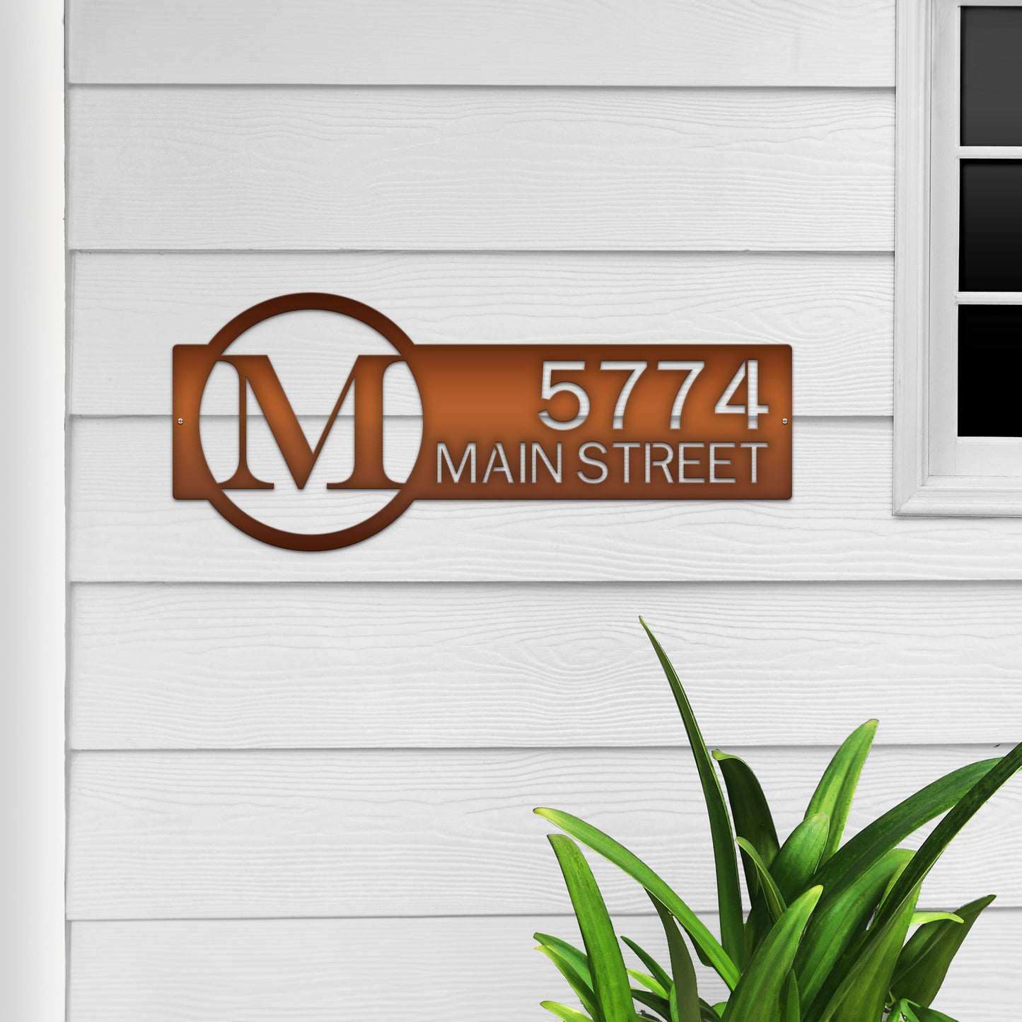Personalized Monogram Metal Address Sign Address sign House Sensations Art   