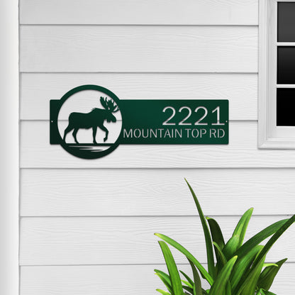Moose Monogram Address Plaque Address sign House Sensations Art   
