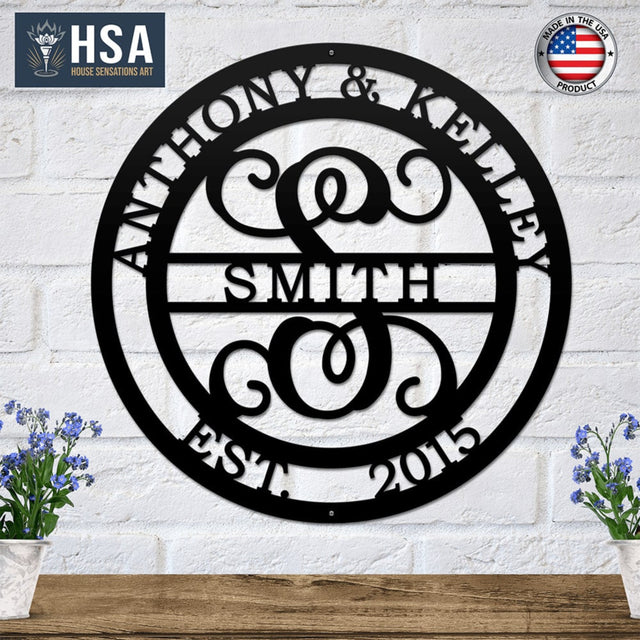 Couples Monogram Established Sign – Celebrate Your Home & Lovefront-door-outdoor-sign-house-sensations-art.jpg