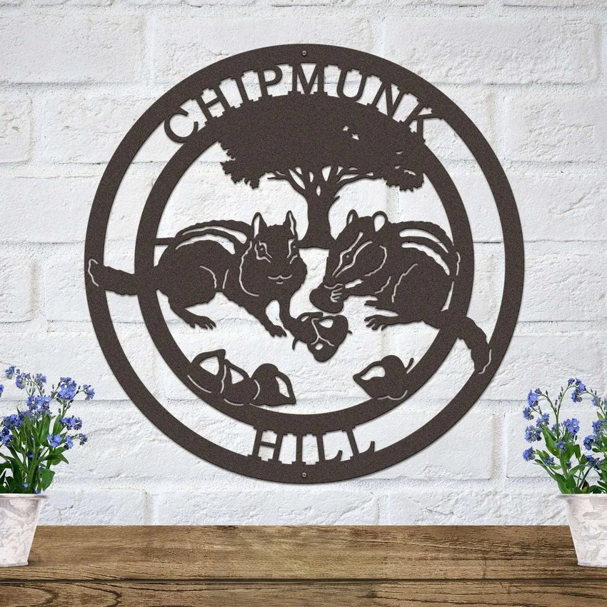 Custom Chipmunk Crossing Sign – Whimsical Safety Decor for Yards