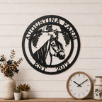 Custom Grapevine Horse Sign — Personalized Metal Wall Art Decor