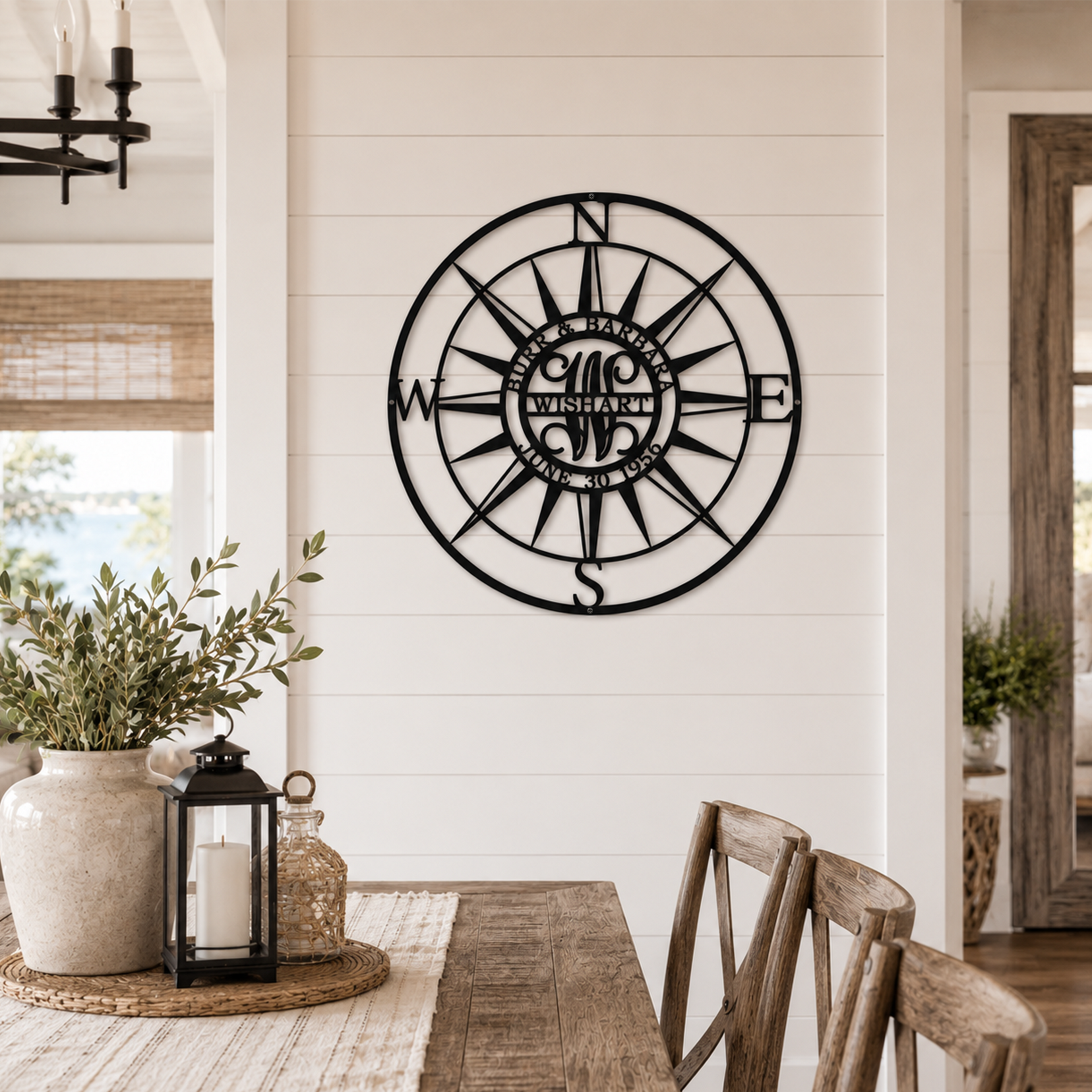 Personalized Family Name Sign, Monogram Wall Art, Home Entryway Decor, Wedding Gift Idea