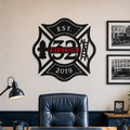 Letrero Personalizado de Estación de Bomberos – Decoración de Pared de Metal Personalizada