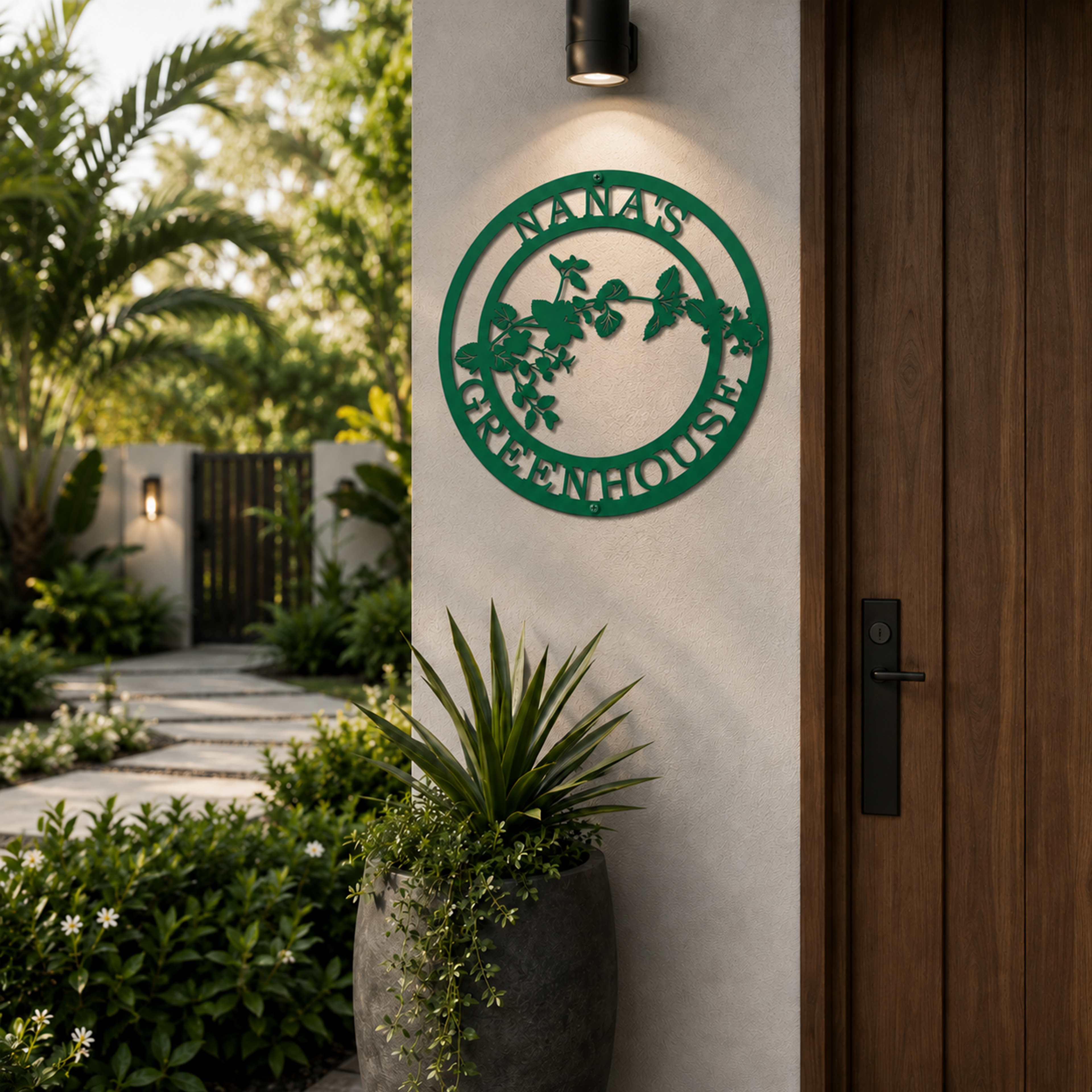 Personalized Herb Garden Metal Wall Decor – Custom Greenhouse & Outdoor Sign – HouseSensationsArt – TTS