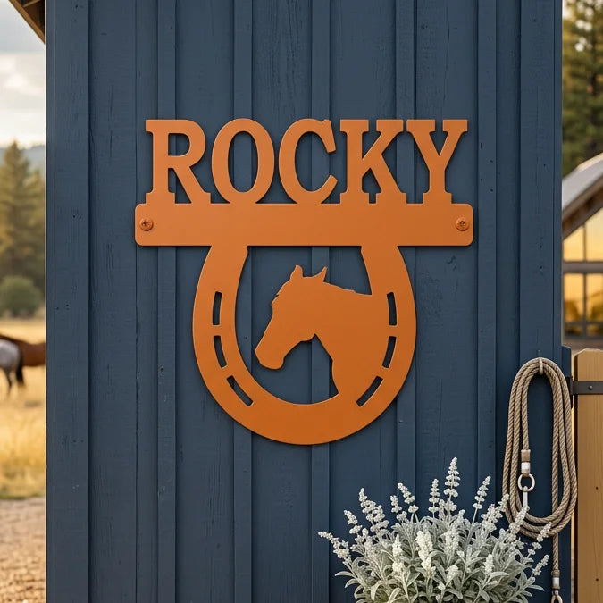 Custom Horse Stall Name Sign, Personalized Ranch Wall Decor