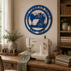 Personalized Sewing Machine Metal Wall Decor – Custom Craft Room & Quilting Studio Sign – HouseSensationsArt – TTS