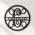 Custom Last Name Monogram Sign – Personalized Wall Decor