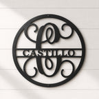 Custom Last Name Monogram Sign – Personalized Wall Decor