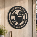 Custom Chicken On Farm Sign — Personalized Metal Wall Art Decor