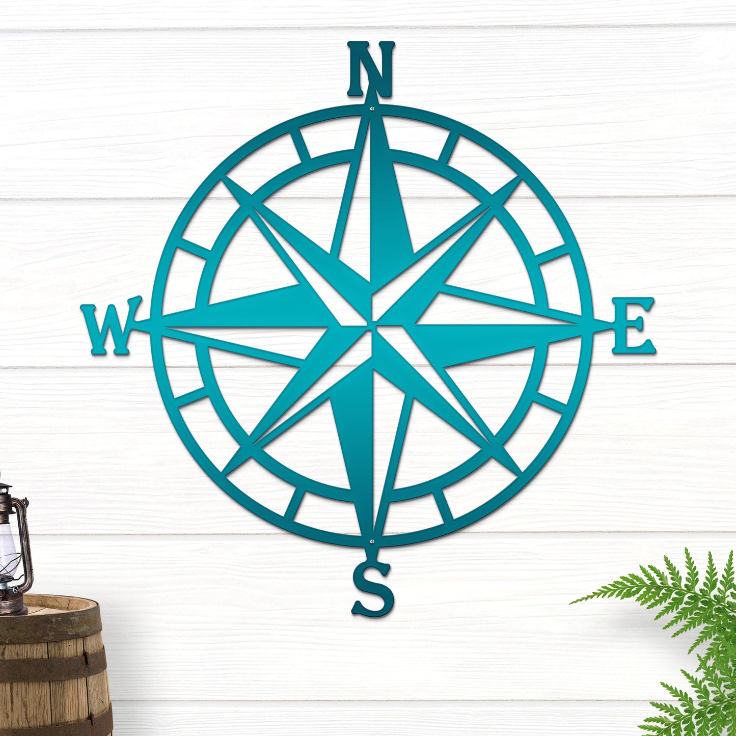 Nautical Compass Metal Sign - Custom Metal Address Signs for Houses - Perfect Wall Décor for Bedroom, Office, Kitchen, Living Room &amp; Housewarming Gift