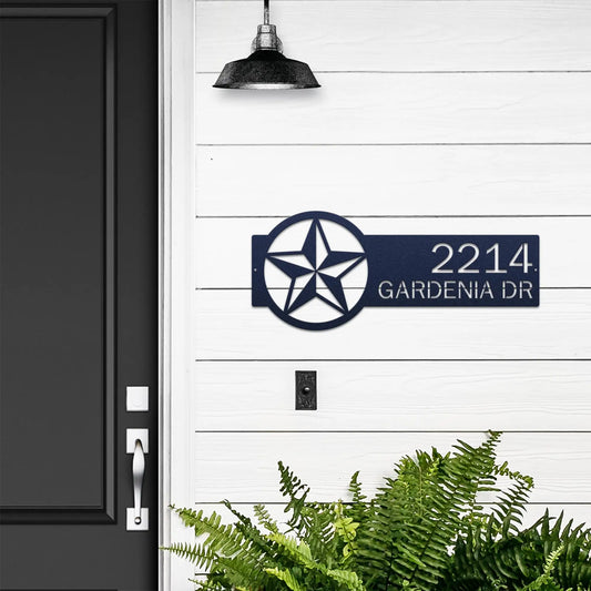 Texas Star Address Sign Address sign House Sensations Art   