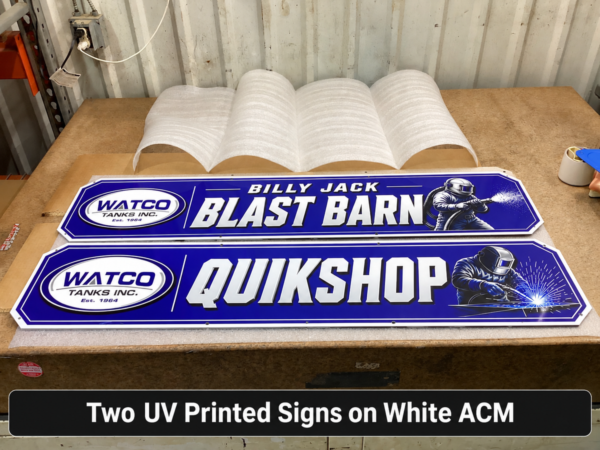 Custom Business Sign,  Aluminum Composite UV Printed Outdoor Storefront Sign
