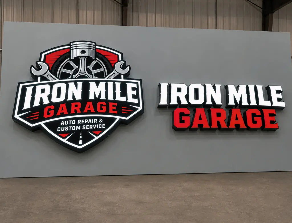 Custom channel letter sign installed on a storefront