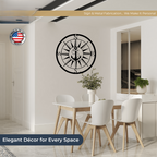 Personalized Compass with Anchor Sign – Custom Nautical Wall Decor