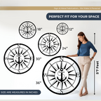 Personalized Compass with Anchor Sign – Custom Nautical Wall Decor