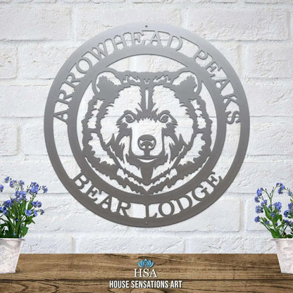 Metal Personalized Bear Ranch Farm Sign Ranch Sign House Sensations Art