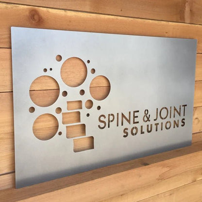 Affordable Custom Metal Business Logo Sign – Precision Laser Cut | 16 - Gauge Steel - HouseSensationsArt
