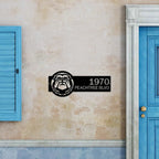 Bulldog Monogram Address Plaque Address sign House Sensations Art