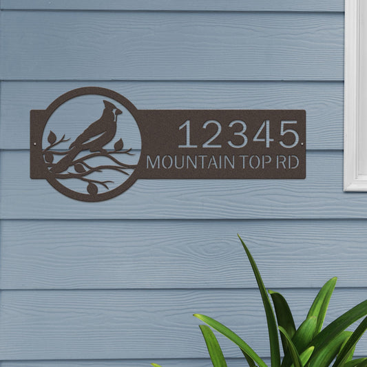 Cardinals Metal Sign – Personalized Metal Address Sign & Wall Decor - HouseSensationsArt