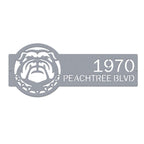Bulldog Monogram Address Plaque Address sign House Sensations Art