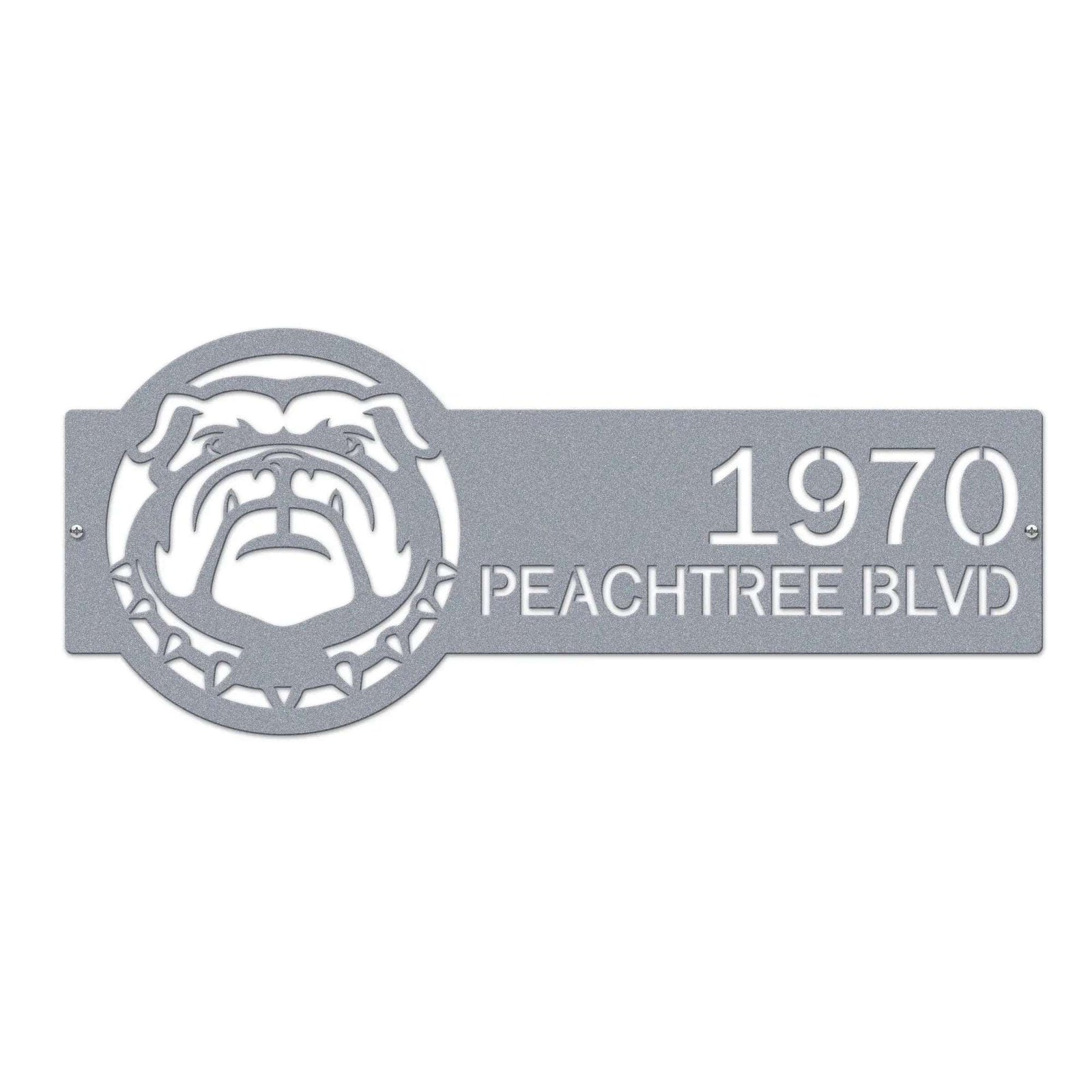 Bulldog Monogram Address Plaque Address sign House Sensations Art