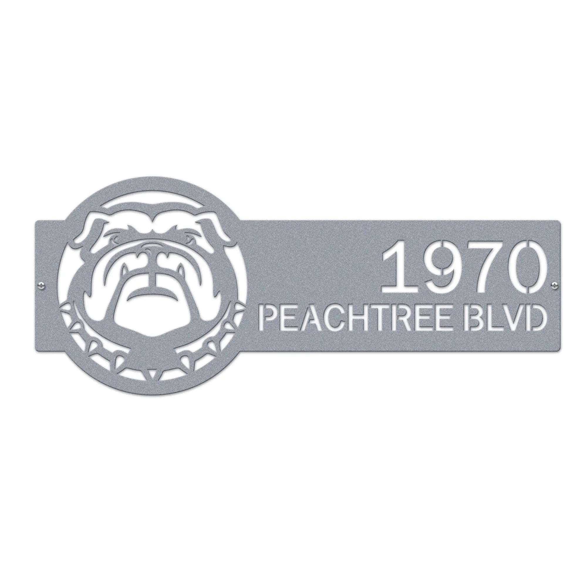 Bulldog Monogram Address Plaque Address sign House Sensations Art