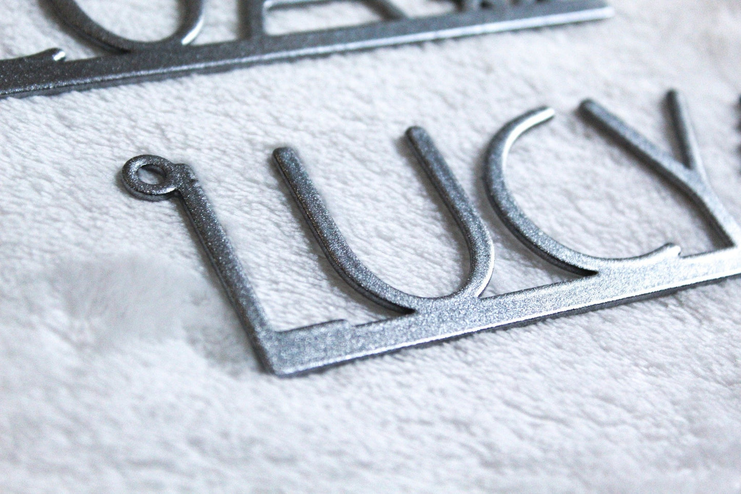 Christmas Stocking Name Tags Metal With Snowflake - Custom made - HouseSensationsArt