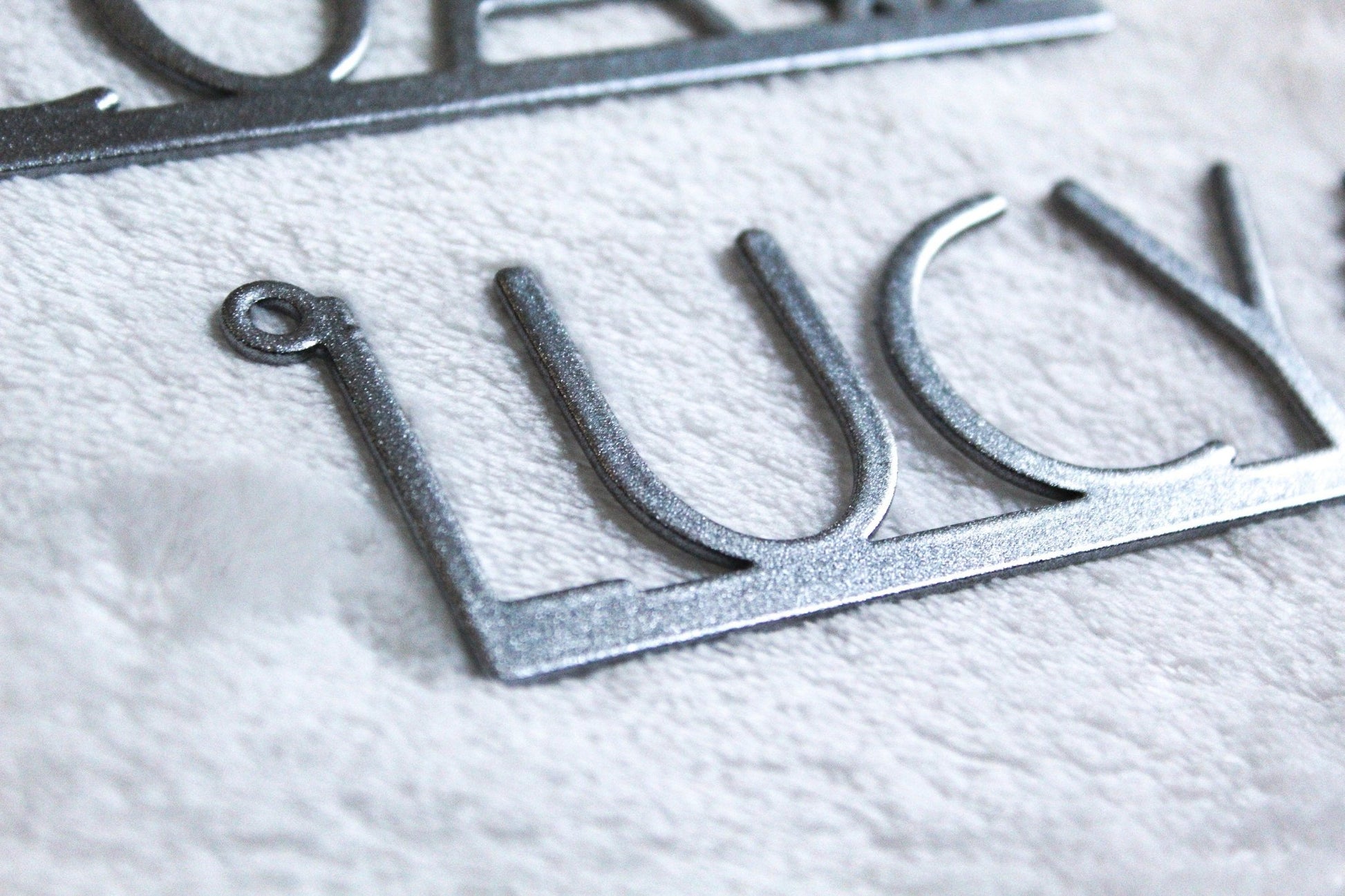 Christmas Stocking Name Tags Metal With Snowflake - Custom made - HouseSensationsArt