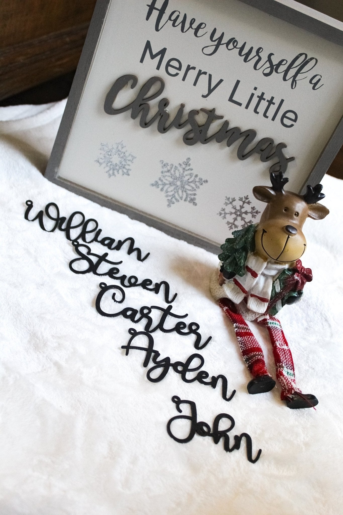 Christmas Stocking Name Tags - Personalized Metal Tags Name for Christmas Stockings - Custom Metal Name Letters Tags - Gift for Christmas Decoration Farmhouse Décor - HouseSensationsArt