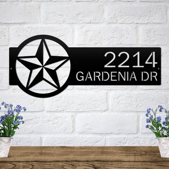 Custom Address Number Sign for Easy Home Identification - HouseSensationsArt