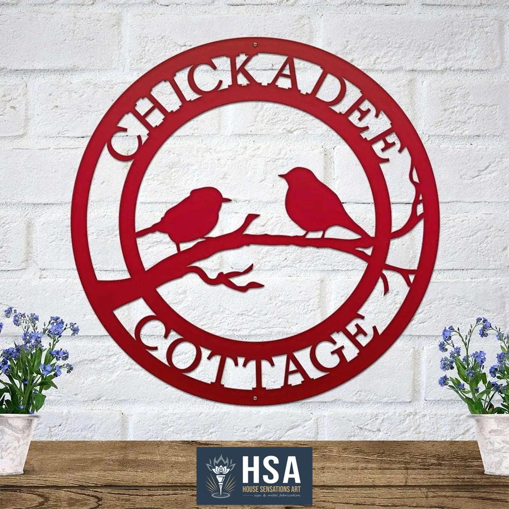 Custom Bird Sign – Rustic Metal Yard & Garden Outdoor Décor - HouseSensationsArt
