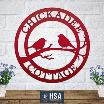 Custom Bird Sign – Rustic Metal Yard & Garden Outdoor Décor - HouseSensationsArt