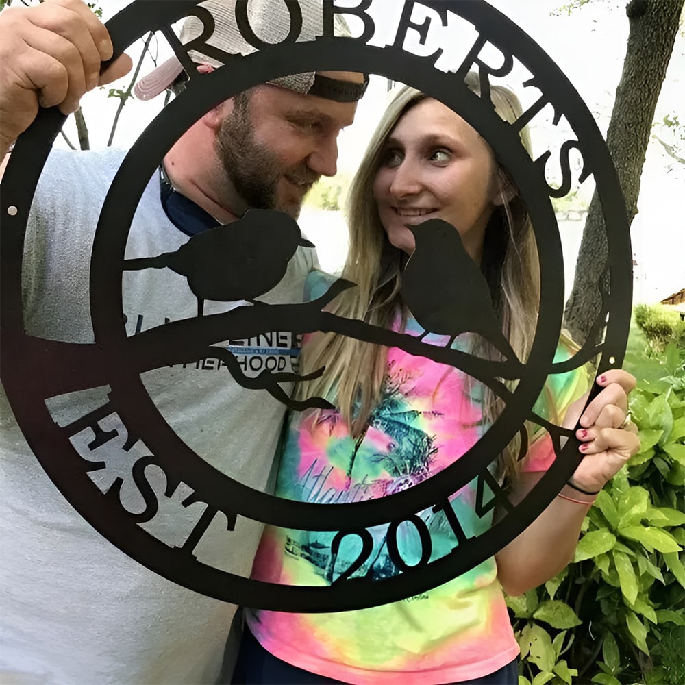 Custom Bird Sign – Rustic Metal Yard & Garden Outdoor Décor - HouseSensationsArt