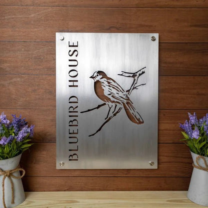 Custom Brushed Aluminum Logo Signs for Indoor & Outdoor Use - HouseSensationsArt