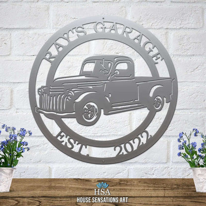 Custom Chevy Metal Signs – Vintage Truck Garage Wall Decor - HouseSensationsArt