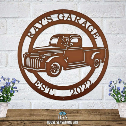 Custom Chevy Metal Signs – Vintage Truck Garage Wall Decor - HouseSensationsArt