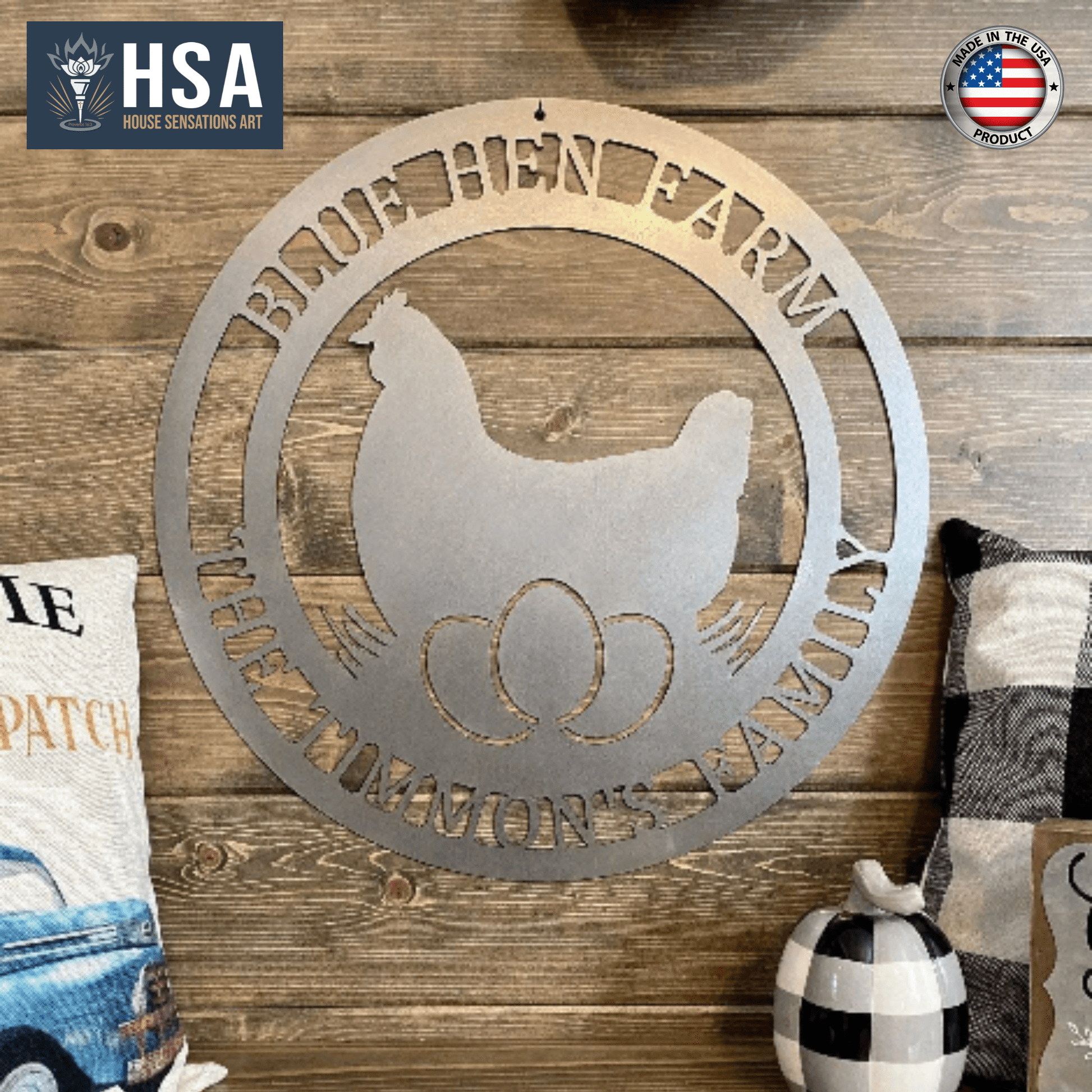 Custom Chicken House Signs – Rustic Metal Address Decor for Coops - HouseSensationsArt