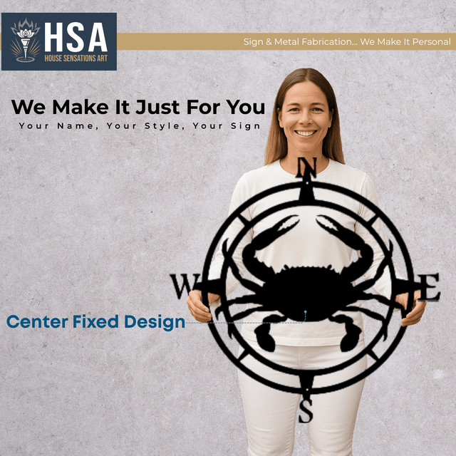 Custom Compass Wall Decor – Nautical Metal Art for Home or Office - HouseSensationsArt